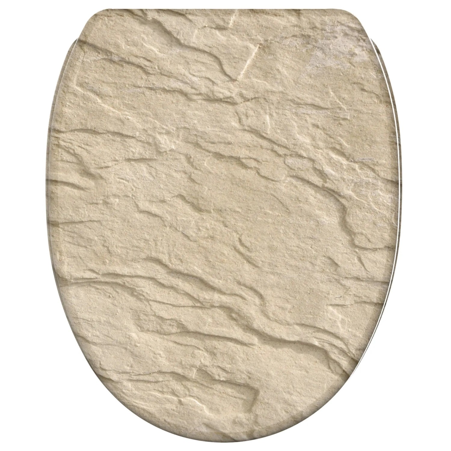 SANILO WC Sitz mit Absenkautomatik Top Fix Sand Stone