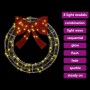 vidaXL LED-Kranz, warmweiß, 75cm, Acryl mit Schleife, festliche Weihnachtsdeko.