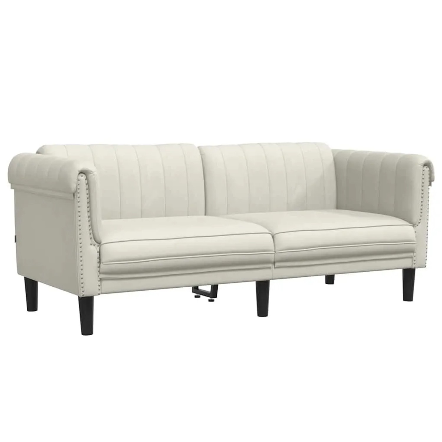 vidaXL Sofa 2-Sitzer Creme Samt 372582