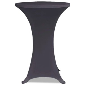 DELUKE Tischhussen Für Stehtische 2er Set AMAU Stretchhusse Ø70cm Anthrazit Hussen Elastisch Stehtischhusse Stehtisch-Abdeckung