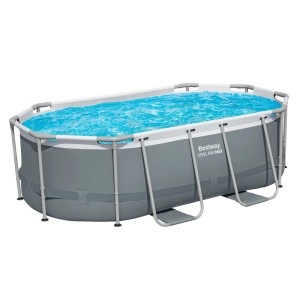 Bestway Steel Pro MAX Solo Pool ohne Zubehör 305 x 200 x 84 cm Grau Oval