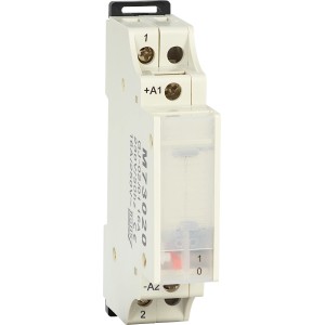 Weißer Stromstoßschalter für Hutschiene, 250V 16A, zur Treppenhausbeleuchtung.