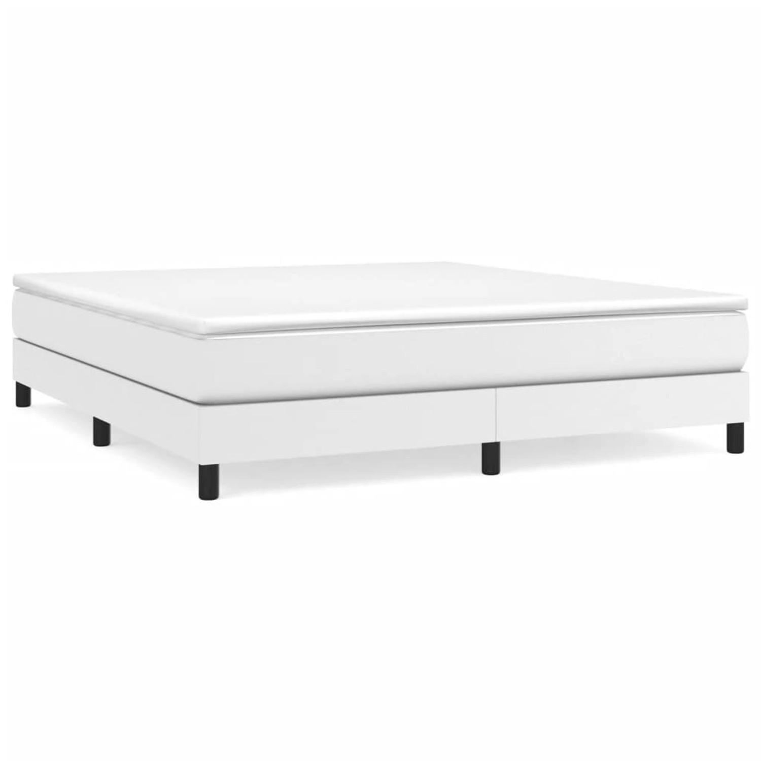 vidaXL Boxspringbett Weiß 160x200 cm Kunstleder1370984 günstig online kaufen