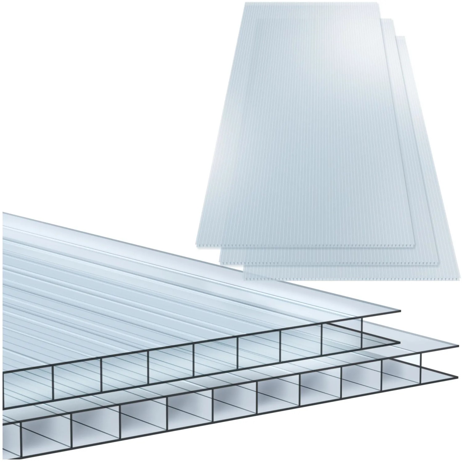 Tectake 14Er Set Doppelstegplatten Shiny 10 25 M² Gesamtfläche  Individuell Zuschneidbar Lichtdurchlässig  Uv Beständig  121 x 60 50 x 0 40 cm Transpa