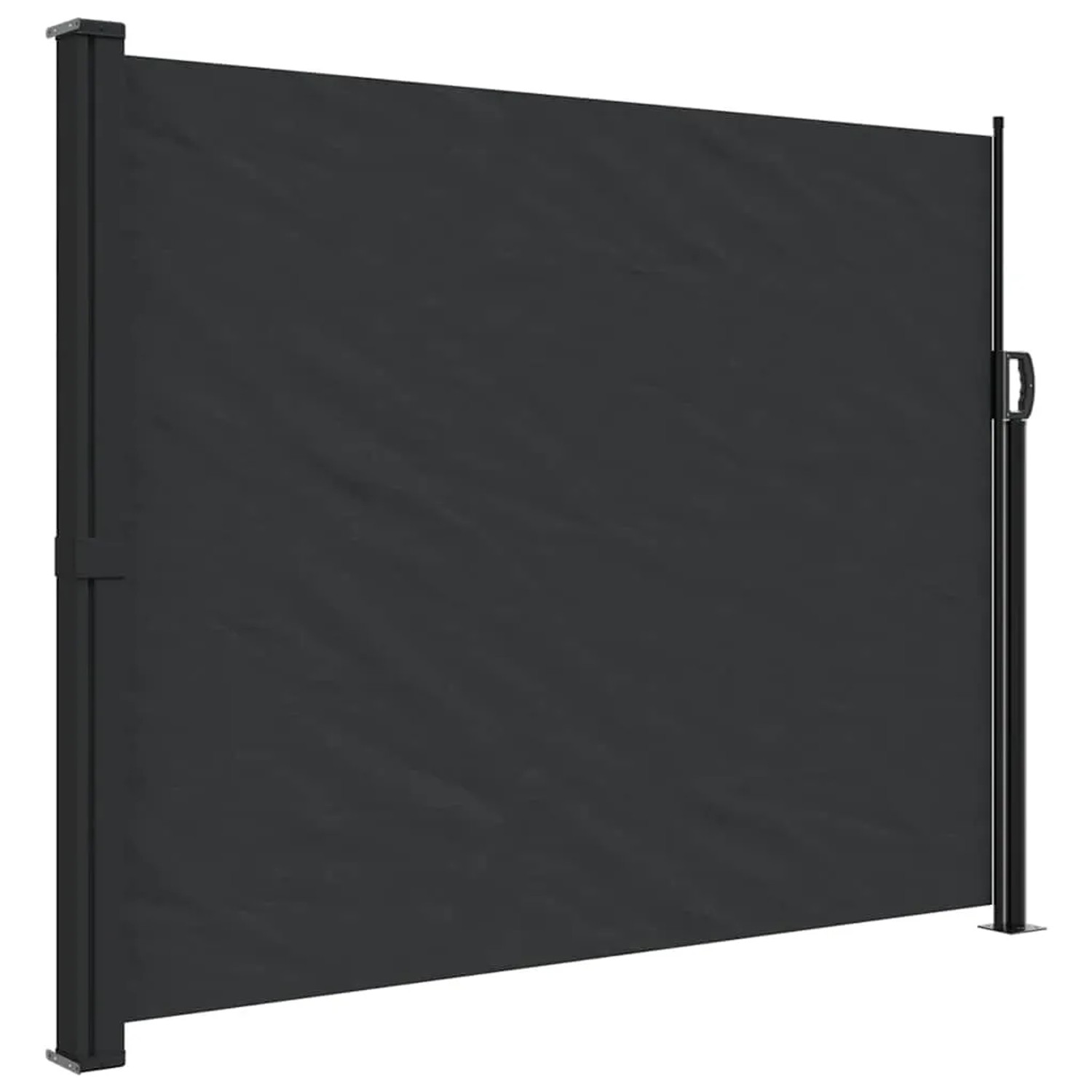 Furnicato Seitenmarkise Ausziehbar Schwarz 160x500 Cm