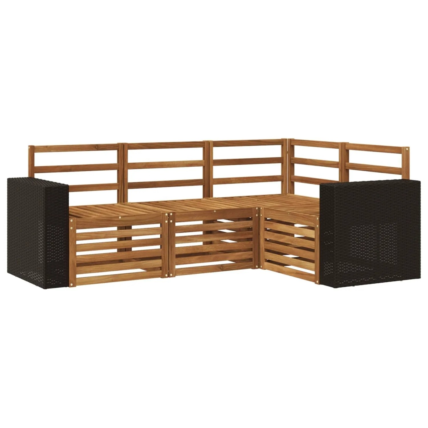 vidaXL Sofagarnituren 4 Stk Massivholz Akazie 3384300