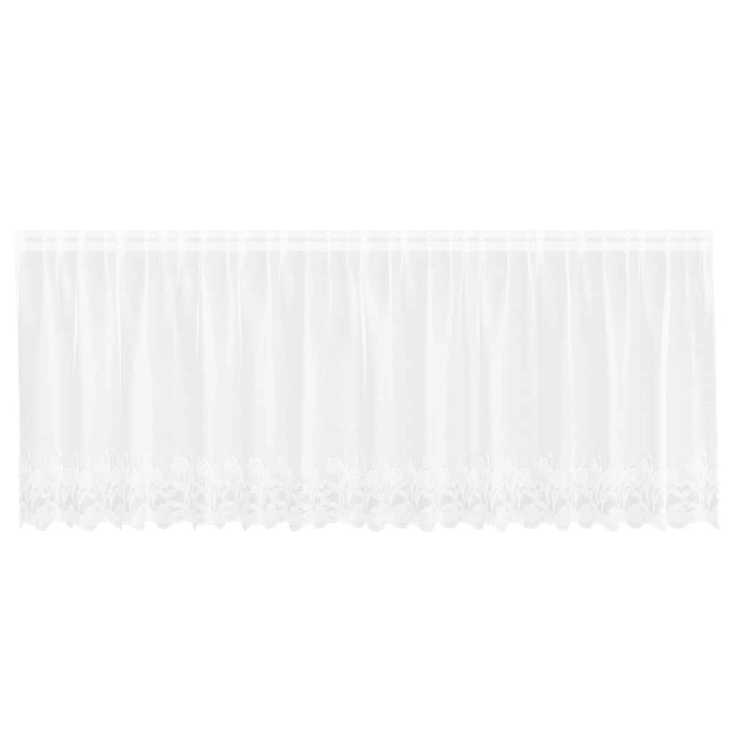 vidaXL Spitzenvorhang mit Vorhängen Weiß 400x120cm Polyester 4107789 günstig online kaufen