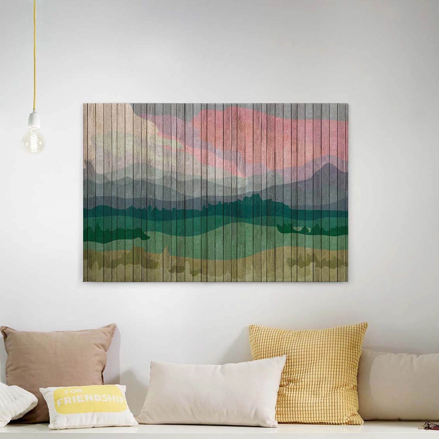 Bricoflor Grafisches Leinwand Bild Mit Berglandschaft Buntes Bild Auf Leinw günstig online kaufen