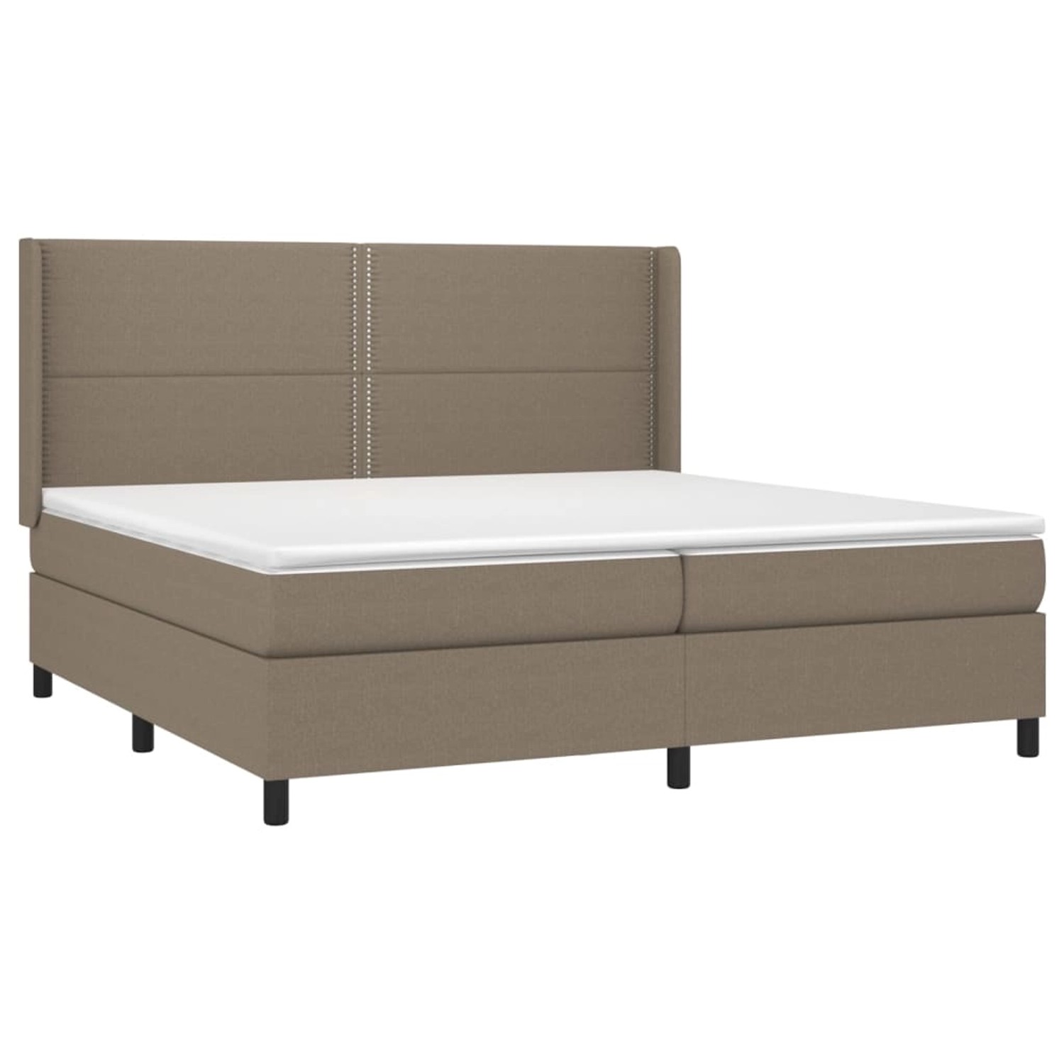 vidaXL Boxspringbett mit Matratze & LED Taupe 200x200 cm Stoff 3138265 günstig online kaufen