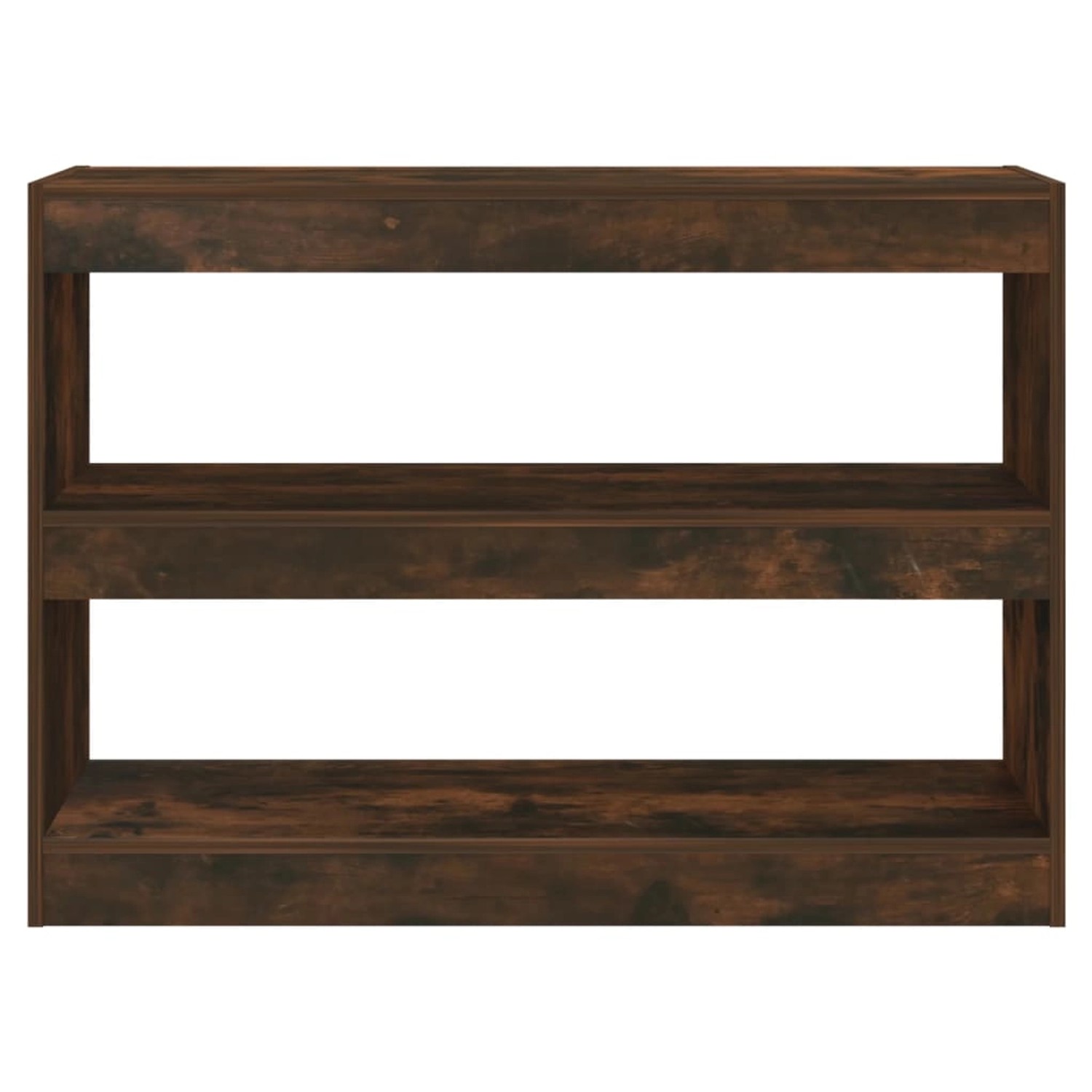 VidaXL Bücherregal/Raumteiler in Räuchereiche, 3 Ablagen. Wandregal aus Holzwerkstoff.