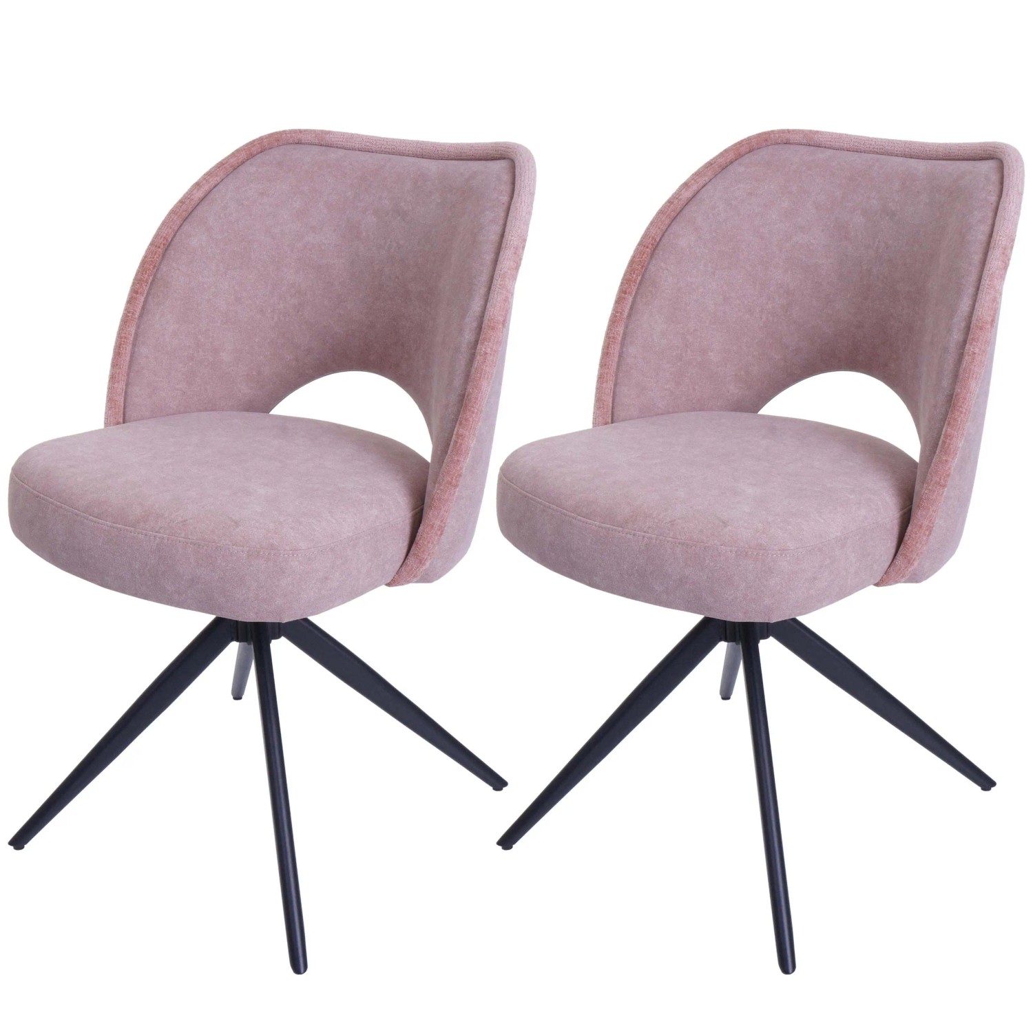 MCW Esszimmerstuhl N72 2er-Set Rosa