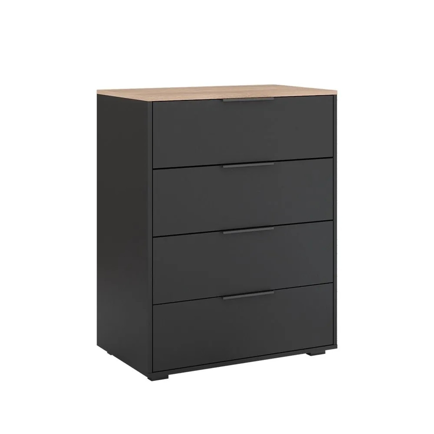 Vicco Kommode Betti Anthrazit/Sonoma 80 x 102 mit 4 Schubladen Art Nr 41617