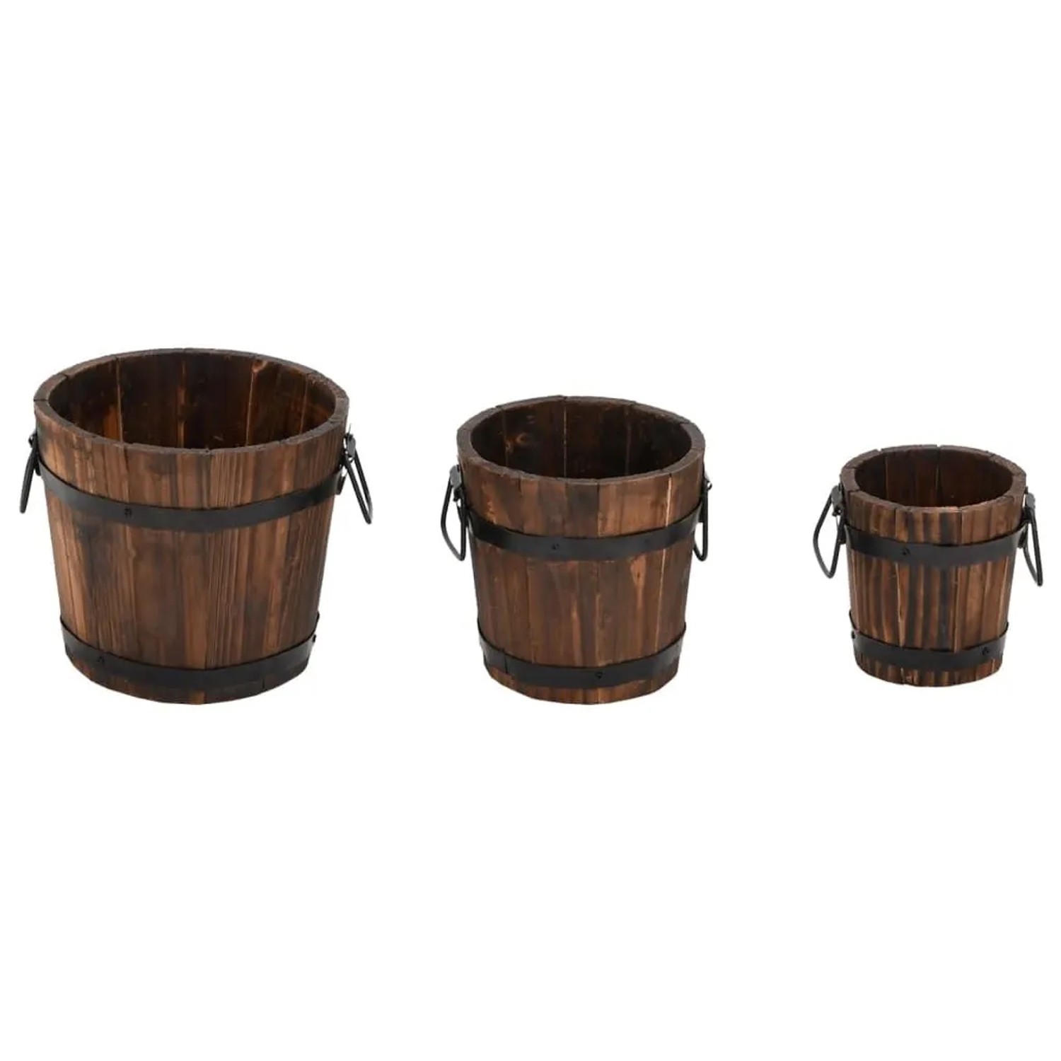 vidaXL 3 Tlg Pflanzeimer-Set Massivholz Tanne 363362