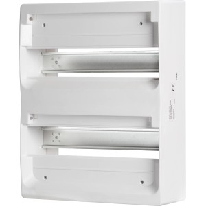 Aufputz Kleinverteiler mit 24 Teilungseinheiten, 32x25x10,3 cm, zur Elektroinstallation im Innenbereich.