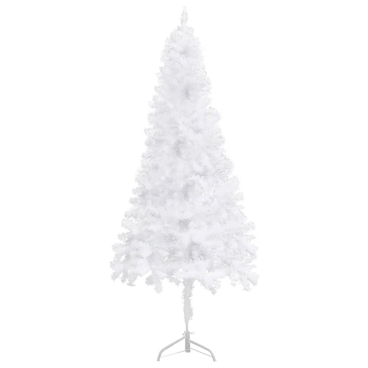 vidaXL Künstlicher Eck-Weihnachtsbaum Weiß 150 cm PVC