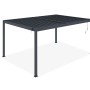 Freistehende, graue Cazeboo Piana Bioklimatische Pergola 4x3m aus Aluminium mit Stahl Lamellen.