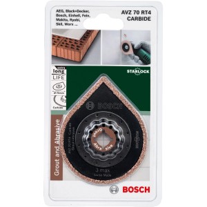 Bosch Starlock AVZ 70 RT4 Mörtelentferner für Multifunktionswerkzeuge zum Ausfräsen von Fliesenfugen.