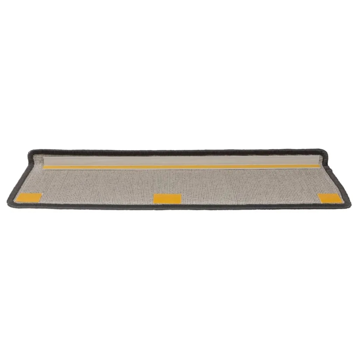 VidaXL Stufenmatte, grau/schwarz, 65x21cm, mit Klebestreifen zur einfachen Montage.