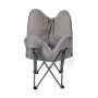 Grauer Eclipse Campingstuhl Herkules, Faltstuhl für Camping, Garten, Balkon. Bequemer Outdoor Stuhl.