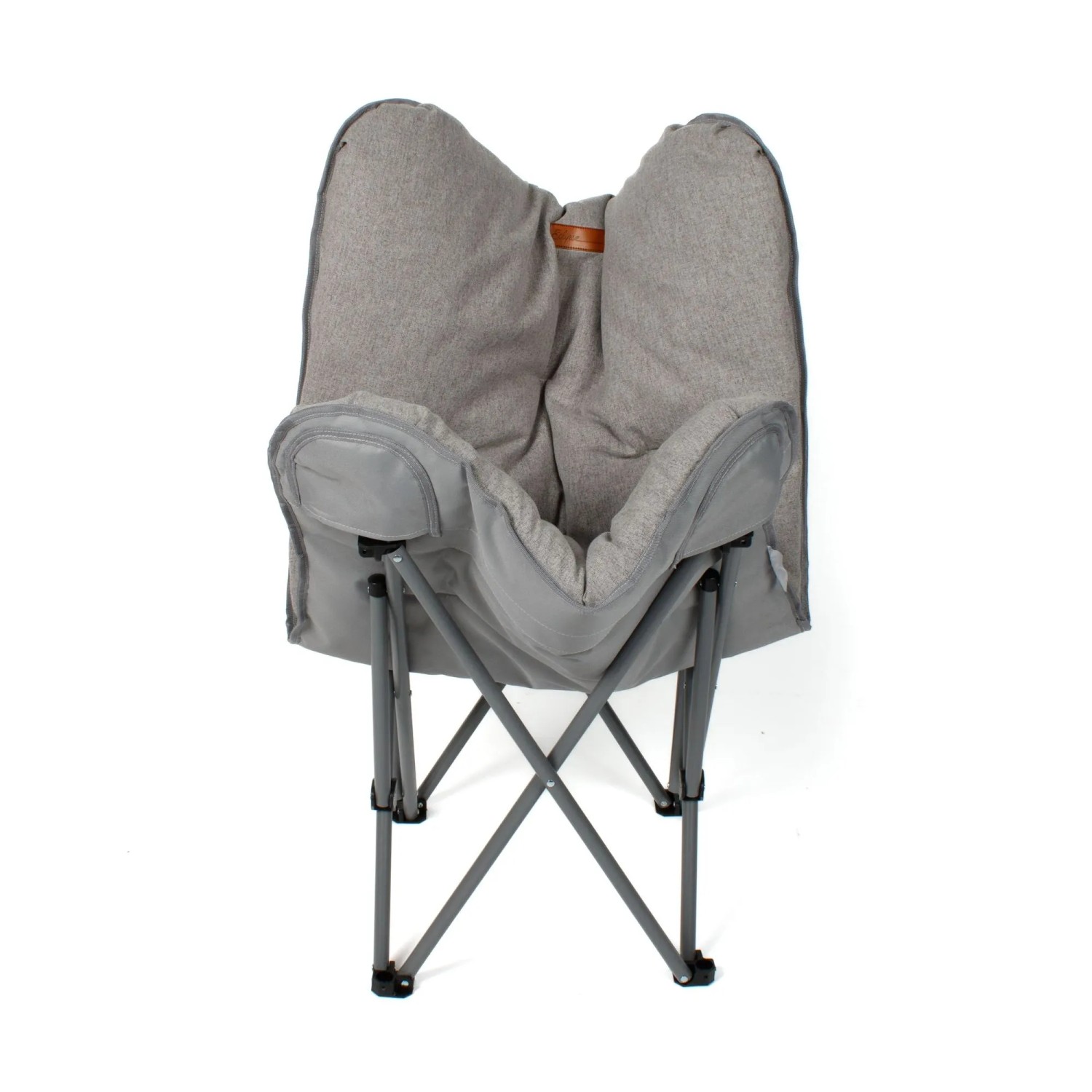 Grauer Eclipse Campingstuhl Herkules, Faltstuhl für Camping, Garten, Balkon. Bequemer Outdoor Stuhl.