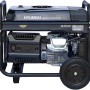 Hyundai Notstromaggregat HY8500LEK-T mit 7,7 kW Leistung und Rädern für mobilen Einsatz.