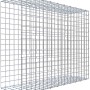 Gabiona Anbaukorb Typ 2, 80x100x30cm, Maschenweite 5x5cm, aus verzinktem Drahtgitter.