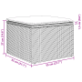 vidaXL Gartenmöbel: Schwarzer Poly Rattan Hocker mit Kissen, Teil eines 8-tlg. Sofa-Sets.