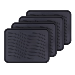 4er-Pack Bestlivings Schuhabtropfschalen, 38x38cm, Fußmatten zum Schutz vor Schmutz und Nässe.