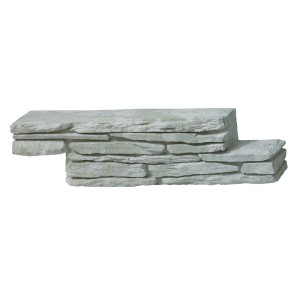 Madoc Ziermauer Vollblockstein in Kalksteinfarben, 47x10x14 cm, für Mauersysteme und Gartengestaltung.