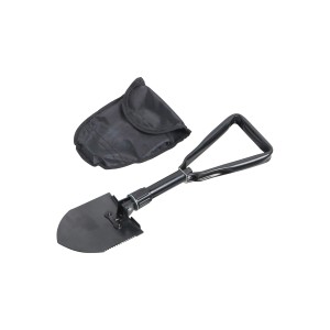 LUX Klappspaten Classic aus Carbonstahl (46 cm) mit Tasche. Ideal für Camping und Garten.