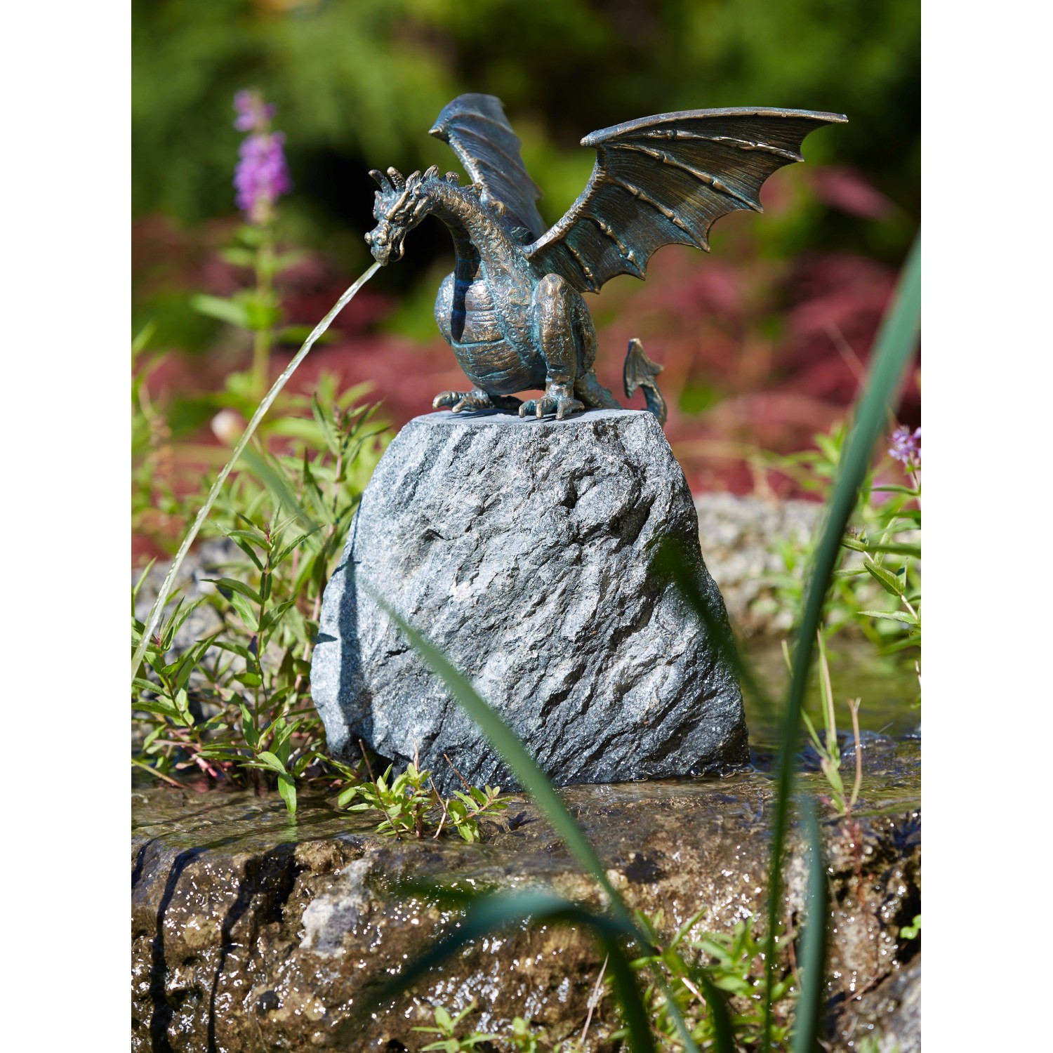 Teichfigur Terrador der Drache HxBxT 20 x 28 x 25 cm günstig online kaufen