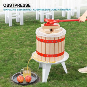 Wiltec 12L Obstpresse Presstuch Maischepresse Weinpresse Apfelpresse Saftpresse