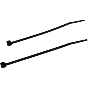 Schwarze REV Kabelbinder, 300 mm, 25 Stück, zur Kabelbefestigung.