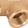 Löt-T-Stück aus Rotguss, 15 mm x 18,6 mm, für Kupferrohr-Installationen.
