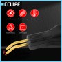 CCLIFE Kunststoff Reparatur Schweißgerät mit goldenen Elektroden und roter Klammer. Für schnelle, feste Reparaturen.
