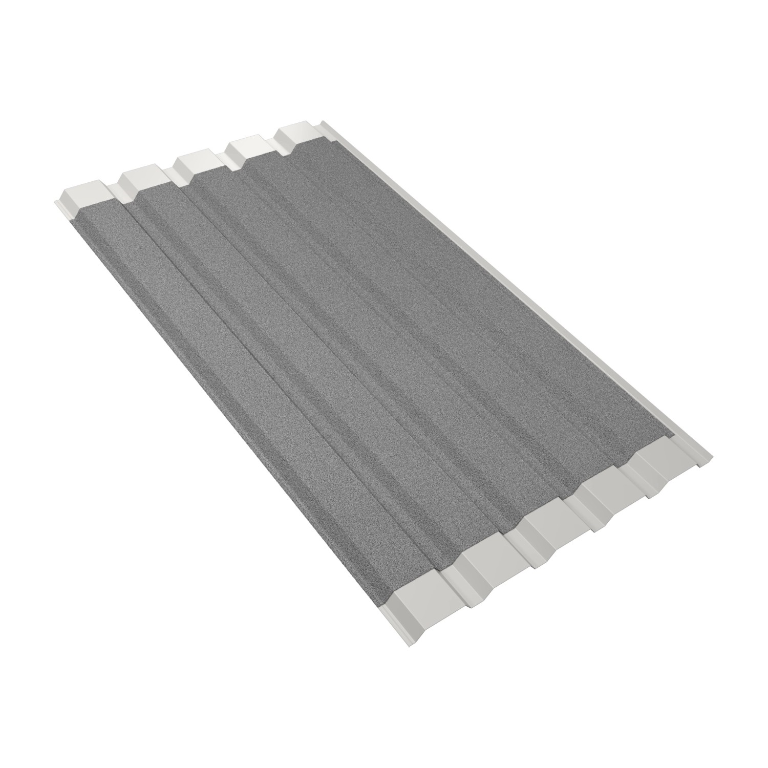 Weckman Trapezblech W35, anthrazitfarben, mit Antikondensvlies. Dachblech aus Stahl, 1550x1070x0,5 mm.