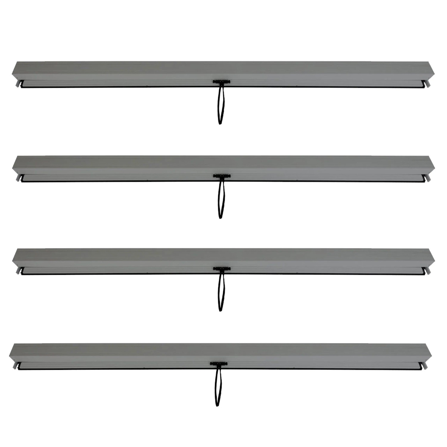 BERLINLODGE 4er-Set Seitenwand Für Pergola 3x3m HxB 205x270cm Pavillon Rollo Ersatzseitenwand Anthrazit Stoff Textil Sturmfest