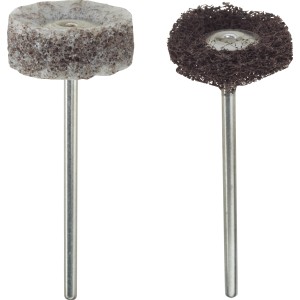 Proxxon Schleifbürsten-Set aus Nylonvlies, je 1x grob und fein für Miniaturwerkzeuge.