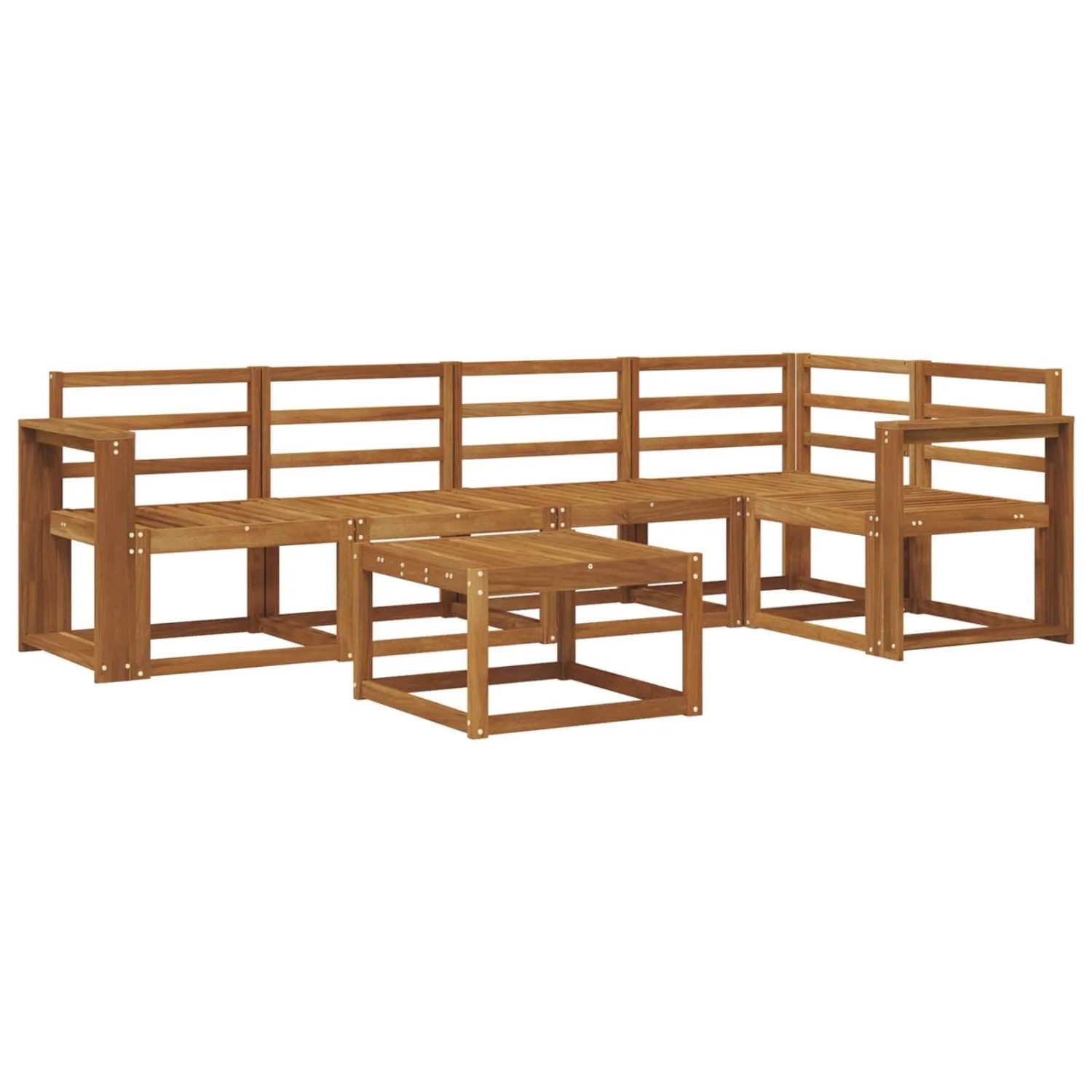 vidaXL Sofa Set 6 Stk Natur Massivholz Akazie 3366432