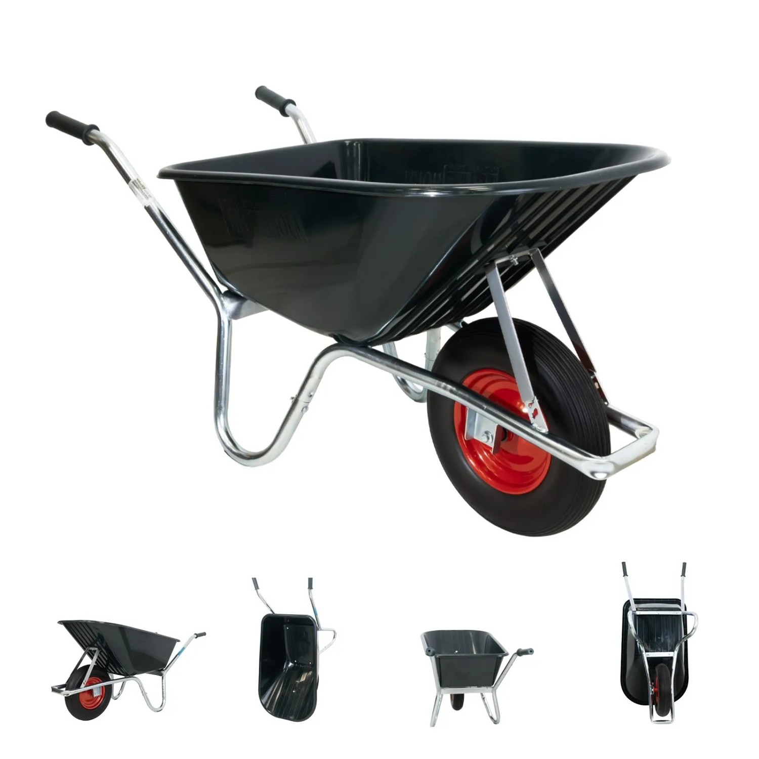 TRUTZHOLM Schubkarre 100L  PU Rad 250 kg Traglast Pannensicher