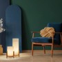 Näve LED-Leinen-Akkutischleuchte Madita, naturfarben, dimmbar, für stimmungsvolle Beleuchtung.