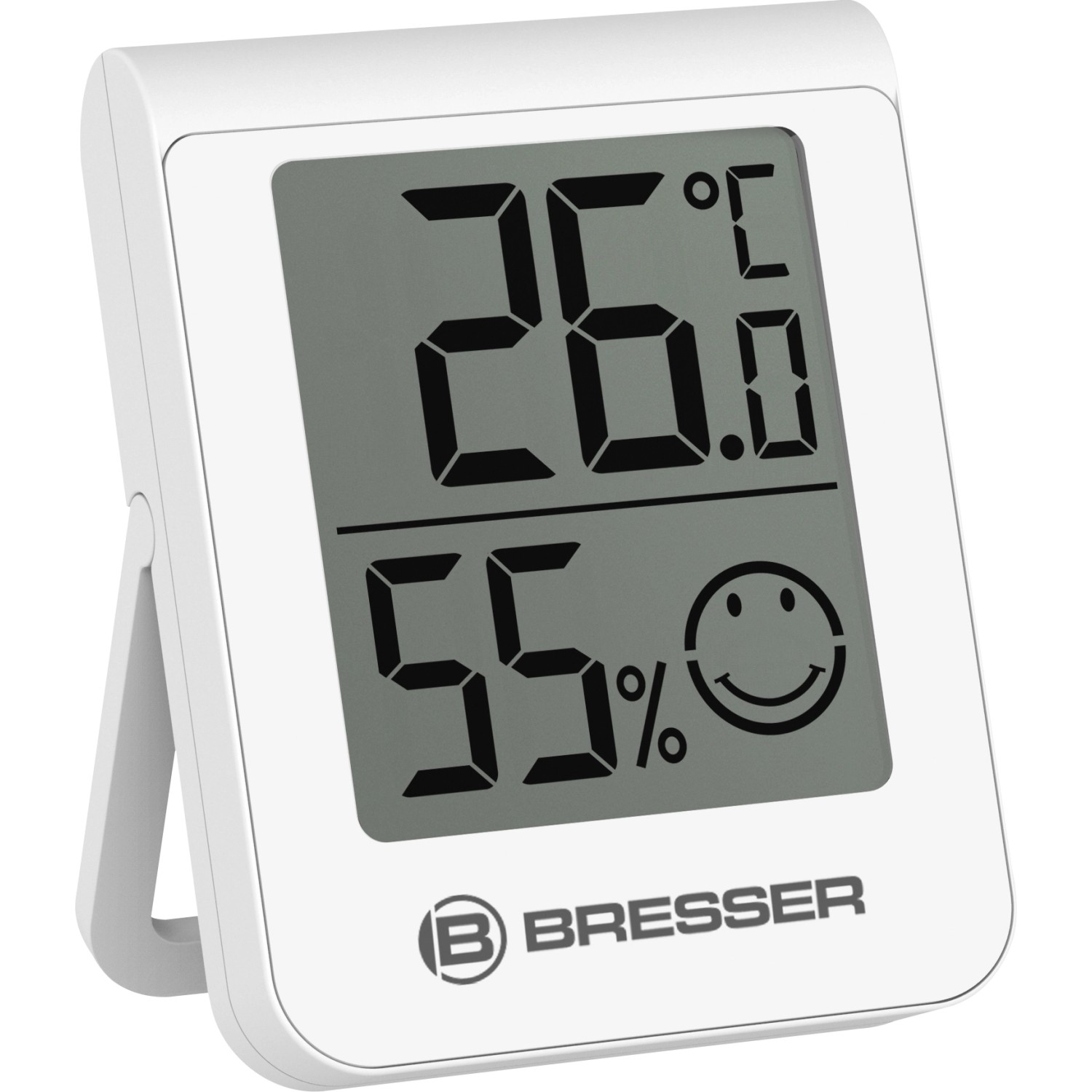 BRESSER Thermo-Hygrometer 3er-Set, weiße Wetterstation zur Anzeige von Temperatur und Luftfeuchtigkeit.