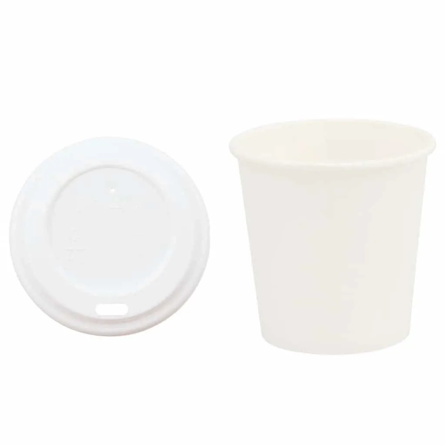 DELUKE Pappbecher Weiß 1000 Stück Mit Deckel 100ml Einwegbecher Getränkebecher Pappe Becher Einweg Kaffeebecher Teebecher Partybecher