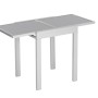 Merxx Amalfi Gartentisch, ausziehbar, 65/130x65 cm, mit grauer Glasplatte.