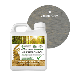 Contura Hartwachsöl Colorline, Farbton Castle Oak Grey, 1 Liter. Holzöl für Parkett, Möbel und Fußböden.