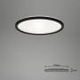 Schwarze Brilo WiFi LED Deckenleuchte Slim Smart mit App-Steuerung und CCT-Funktion.