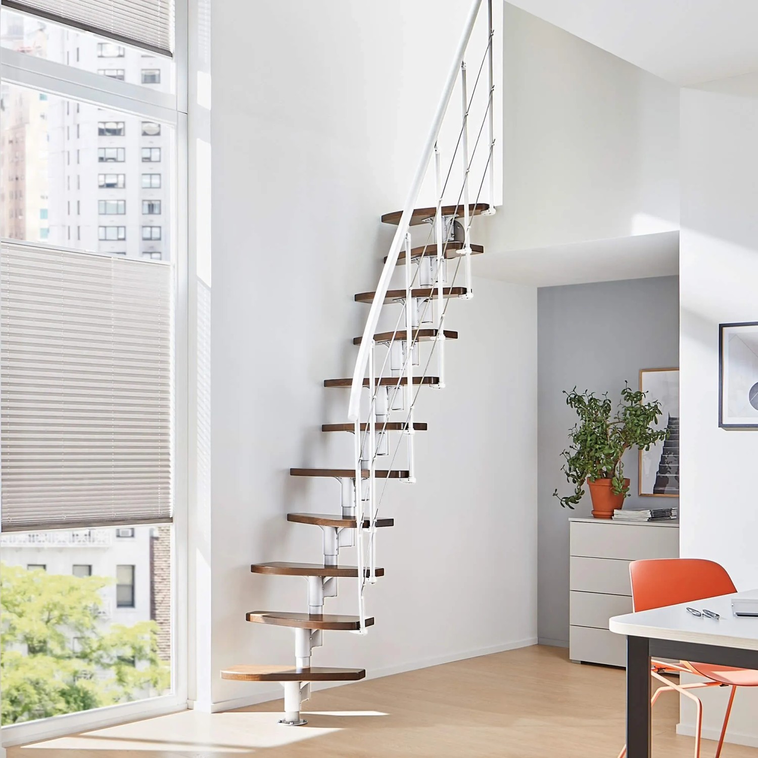 Treppen Intercon Raumspartreppe Alpha Mittelholmtreppe 12 Stufen Buche Dunk günstig online kaufen