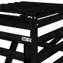 VidaXL Erweiterung für Mülltonnenbox, schwarz, Kiefernholz mit Schloss.