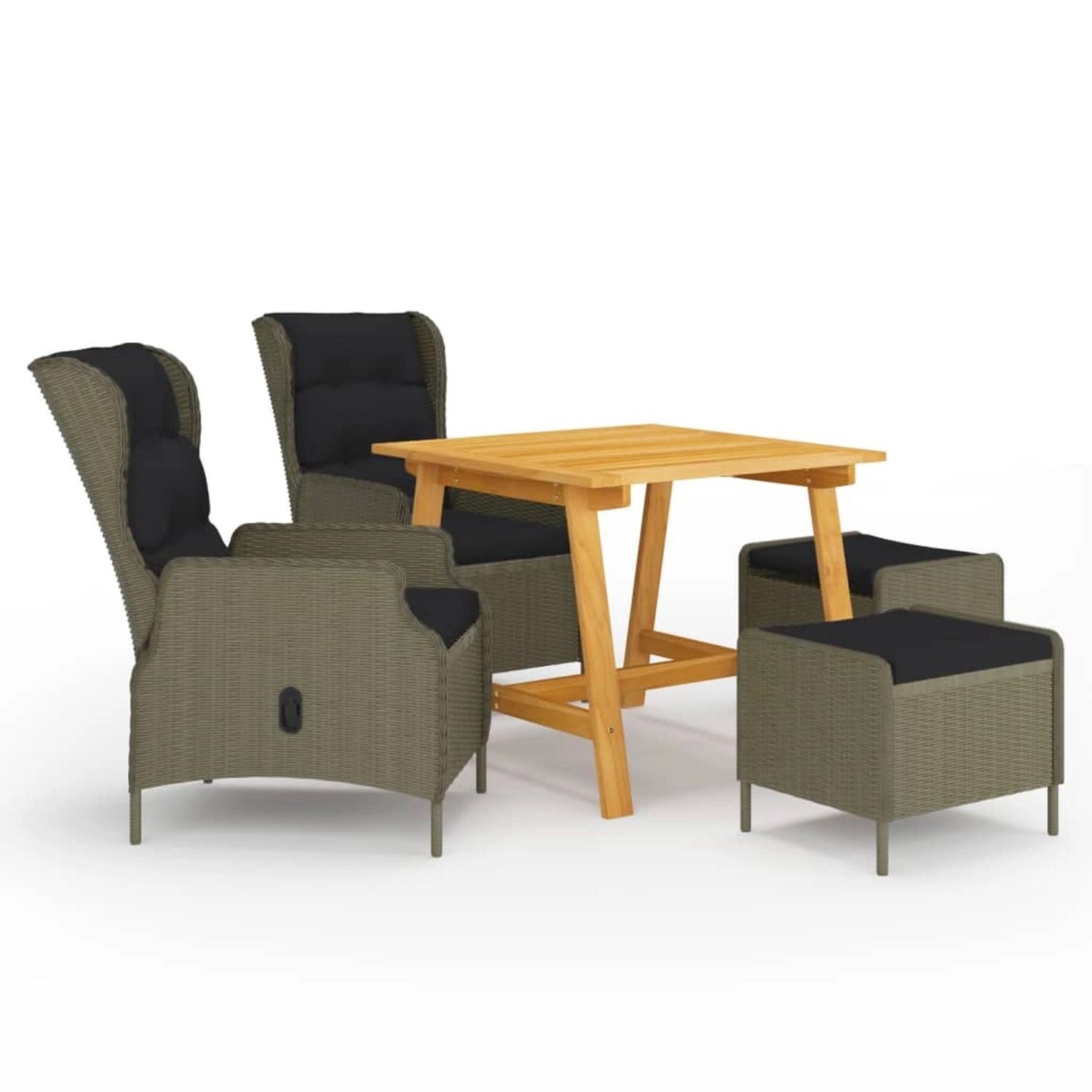 vidaXL 5-Tlg Garten-Essgruppe Braun 3068730