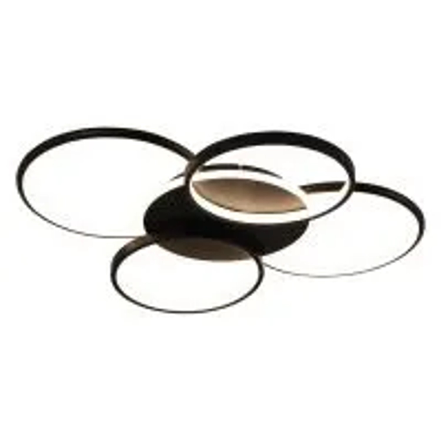NETTLIFE Deckenleuchte Schwarz 670mm mit Fernbedienung-2 NETTLIFE Deckenleuchte aus Metall L67cm Schwarz 3000-6500K